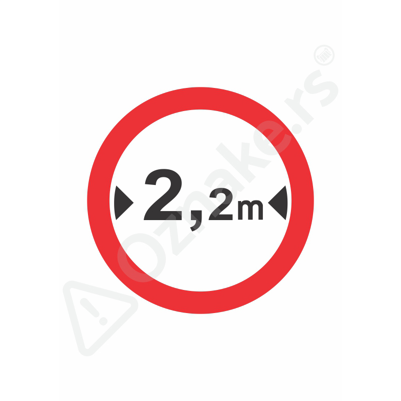 1 031 2,2m Maksimalna Širina 2.2 m