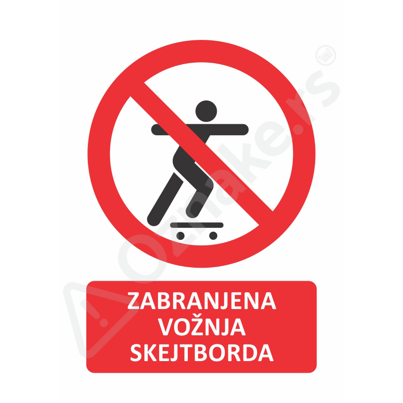 1 056 Skejtbord Zabranjena vožnja skejtborda