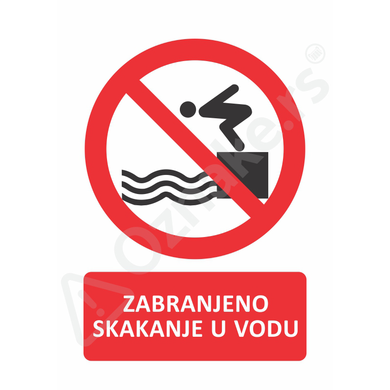 1 079 Skakanje u vodu Zabranjeno skakanje u vodu