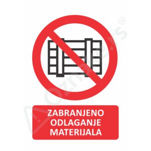 Zabranjeno odlaganje materijala