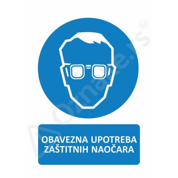 2 006 Naocare Obavezna upotreba zaštitnih naočara