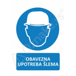 2 007 Slem Obavezna upotreba šlema