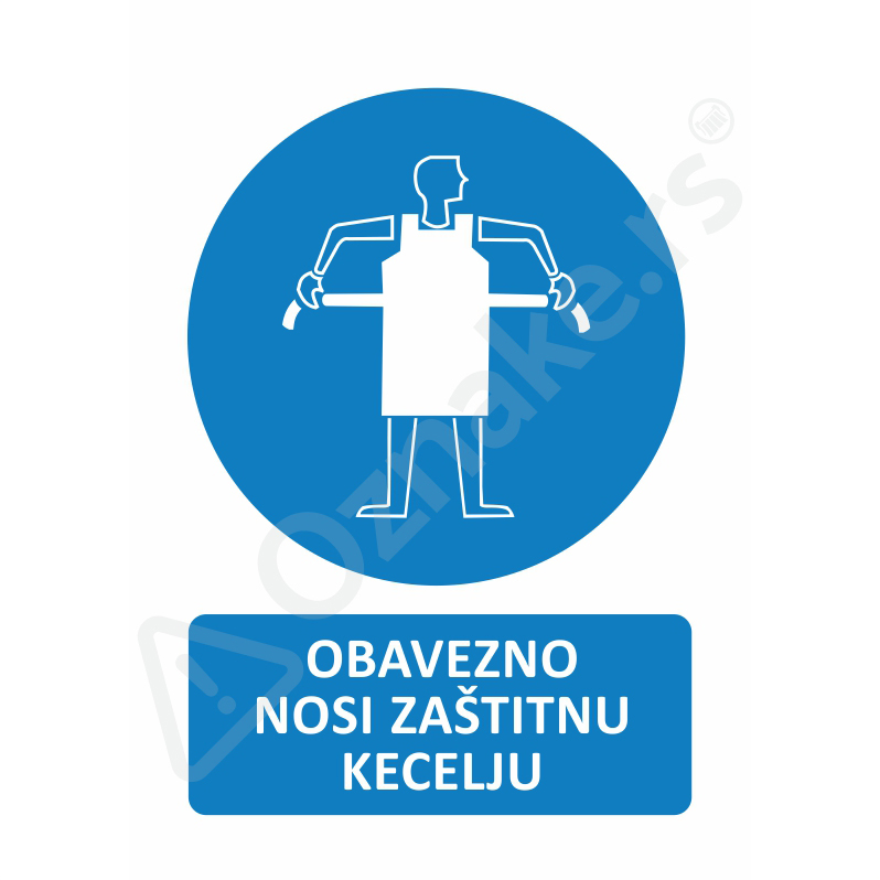 Obavezno nosi zaštitnu kecelju