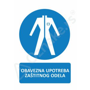 2 022 Odelo Obavezna upotreba zaštitnog odela