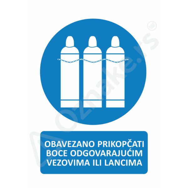 2 030 Boce Obavezno prikopčati boce odgovarajućim vezovima ililancima