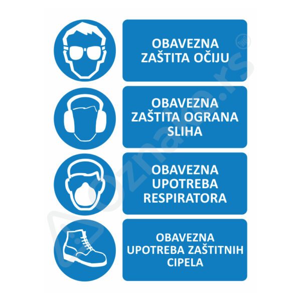 Obavezna upotreba zaštitne opreme