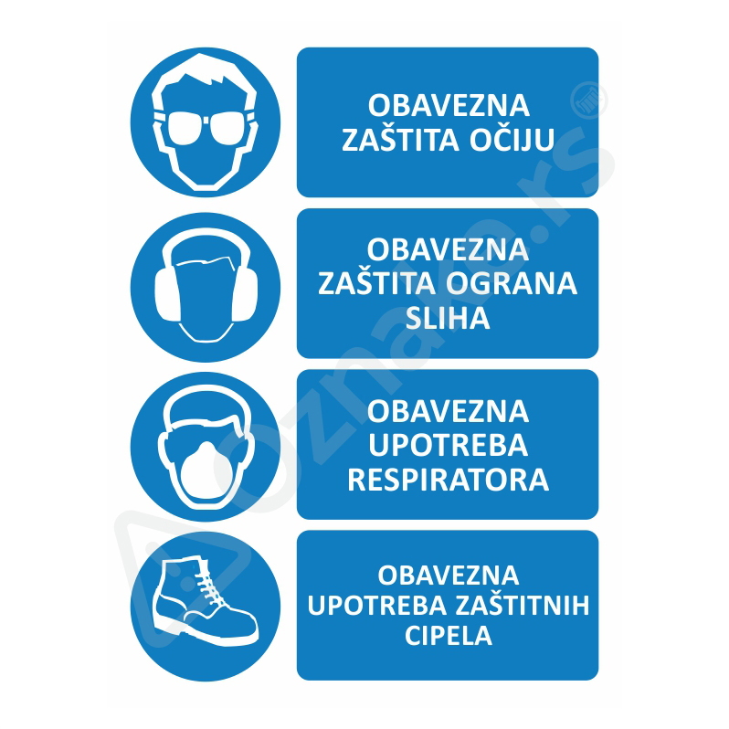 2 096 Zastitna oprema Obavezna upotreba zaštitne opreme