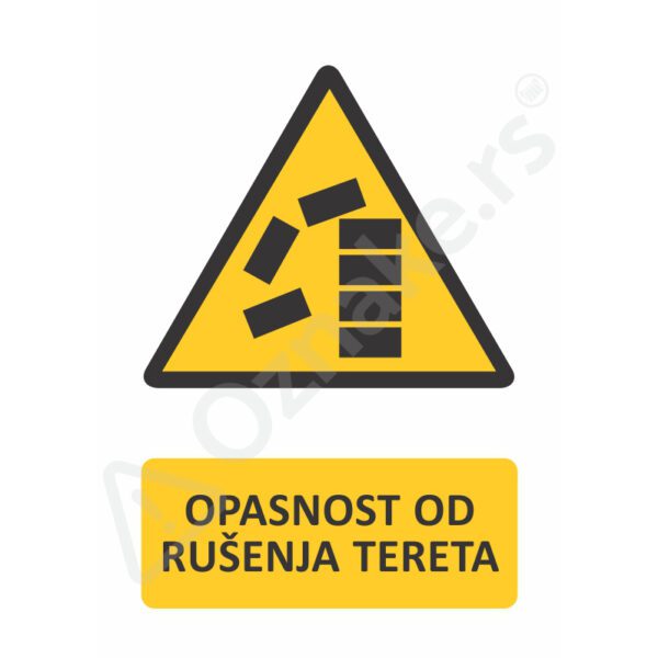 3 072 Rusenje tereta Opasnost od rušenja tereta