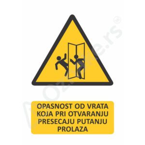 Opasnost od vrata koja pri otvaranju presecaju putanju kretanja