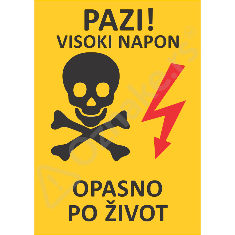 3 092 Opasno po zivot Pazi visoki napon Opasno po život