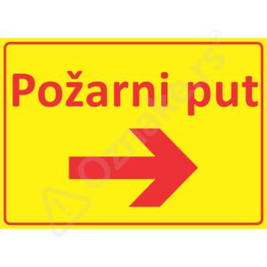 6 047 Pozarni put Požarni put strelica desno
