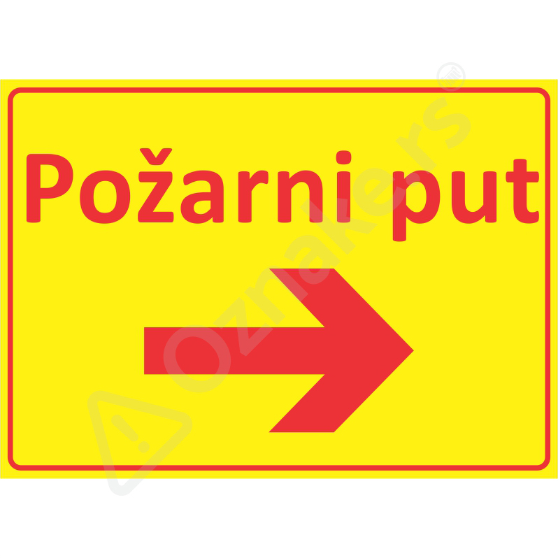 6 047 Pozarni put Požarni put strelica desno