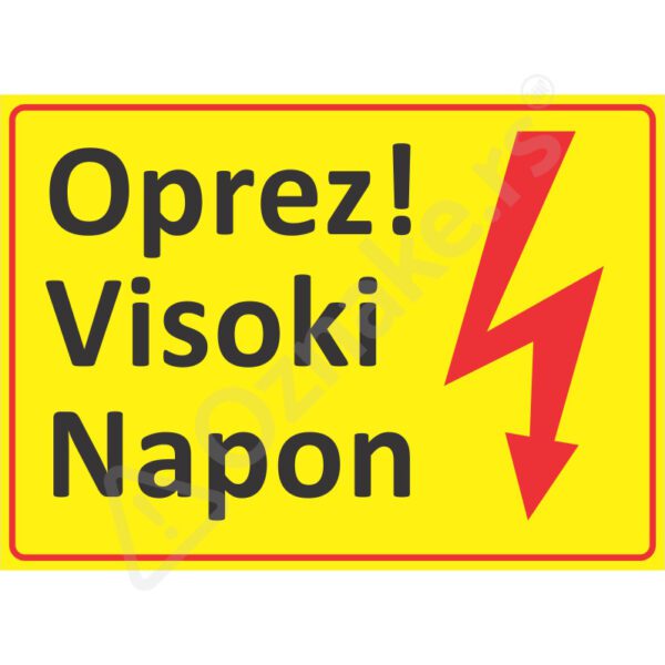 6 051 Visoki napon Oprez Visoki napon