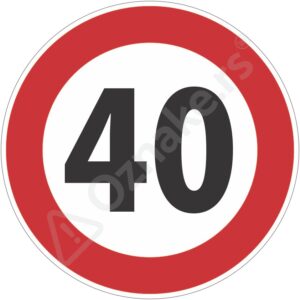 Ograničenje brzine 40 km/h