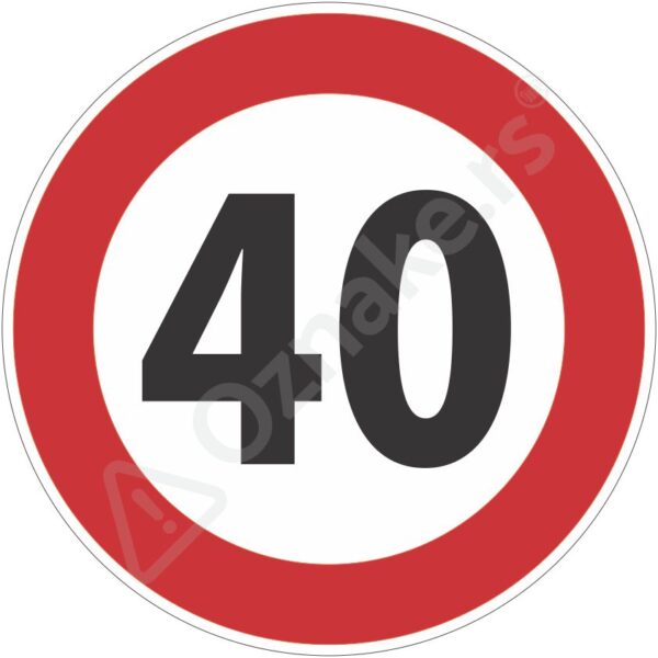 Ograničenje brzine 40 km/h